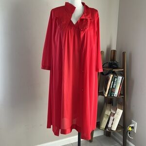 Vanity Fair Chemise Set Peignoir size M / 40 Red Robe set Intimates Sleepwear